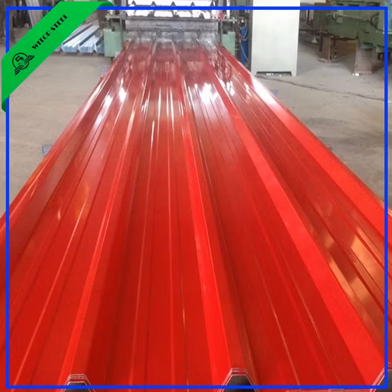 Prix de tôle de toiture en fer galvanisé coloré prépeint, tôle d'acier ondulée Gi en aluminium de zinc, tôle de toit en métal bon marché