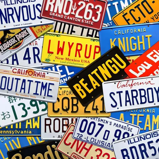 Souvenir Metal Aluminum Embossed Logo Car Number Wholesale Custom License Plate