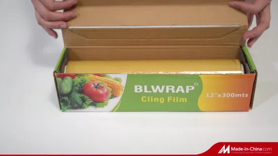Film d'emballage alimentaire antibuée en PVC de qualité alimentaire, film d'emballage antimicrobien en plastique réutilisable, articles de cuisine en plastique écologique PE, rouleau géant de film étirable avec